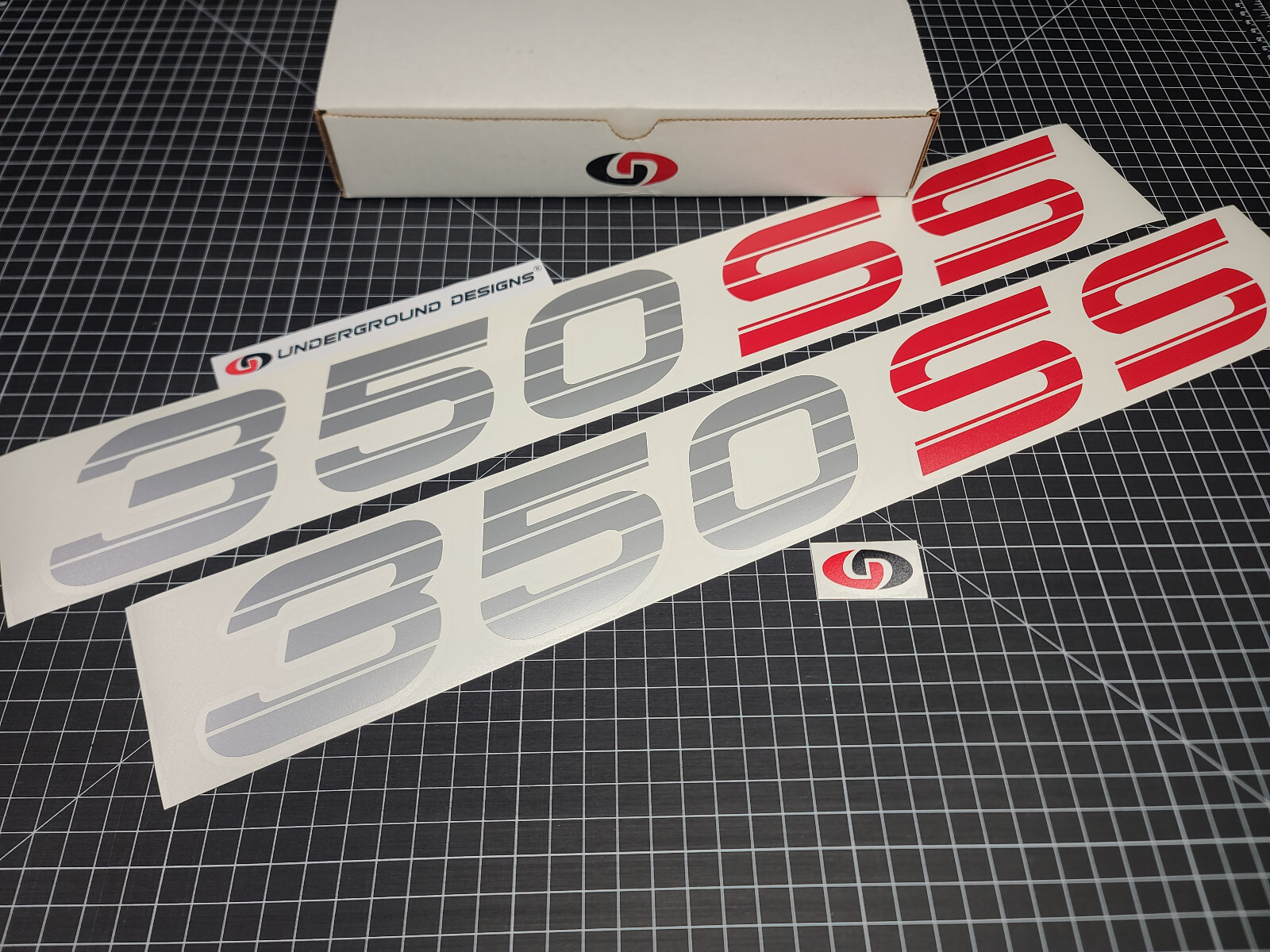 350 SS Decals (2pk) Truck Bedside Racing Stickers Fits 1990-1993 Chevy Silverado