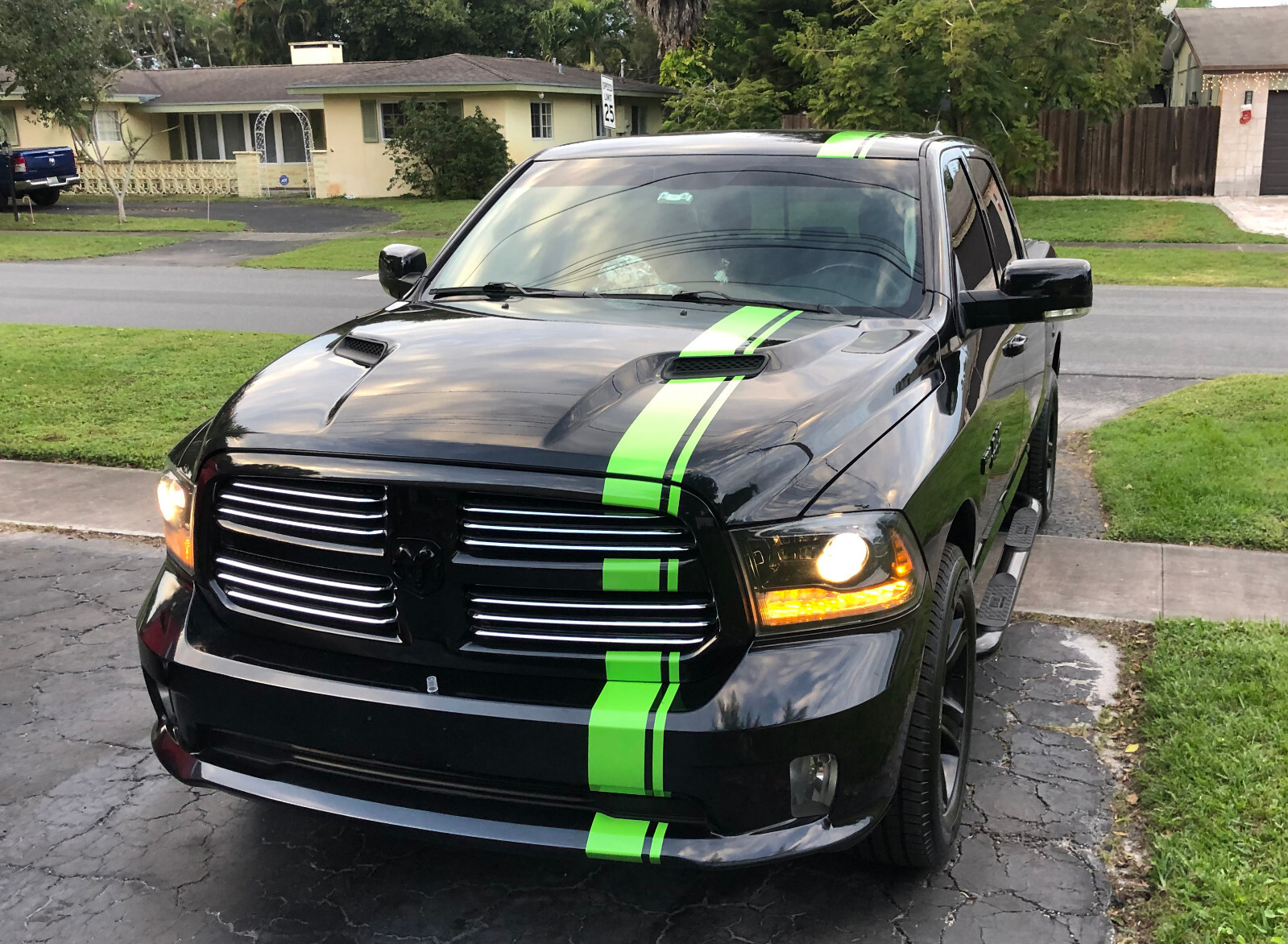 6″ Offset Rally Racing Stripe Graphics Stripes Set FIT 2002 – 2025 Ram