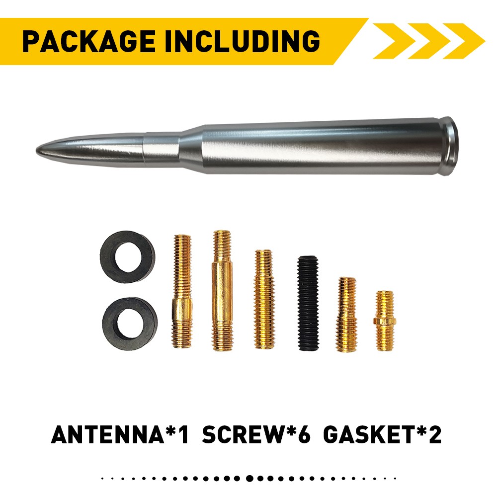 Chrome BULLET ANTENNA CAL 50 for CHEVROLET SILVERADO SIERRA 1500/2500/3500/GMC