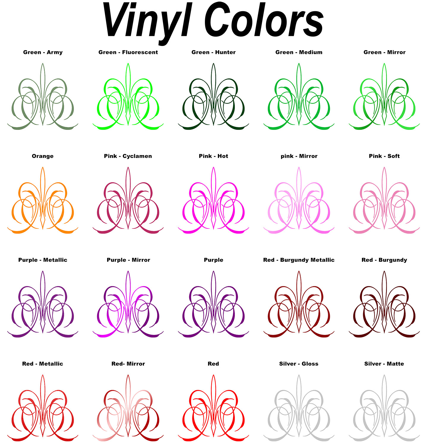 High-Quality Vinyl Pinstripe / Scroll Decal -Many Colors & Sizes- Free Shipping!
