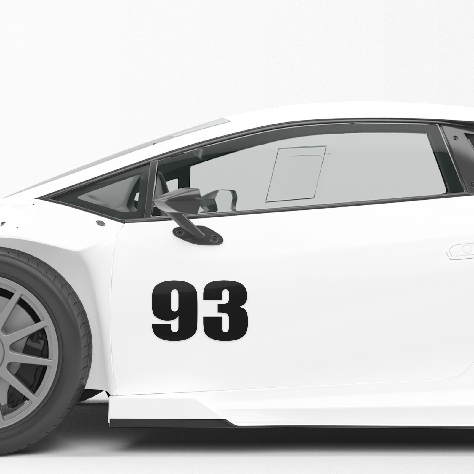 Custom Track Day Car Door Die Cut Autocross Separated Numbers Sticker – Racingx2