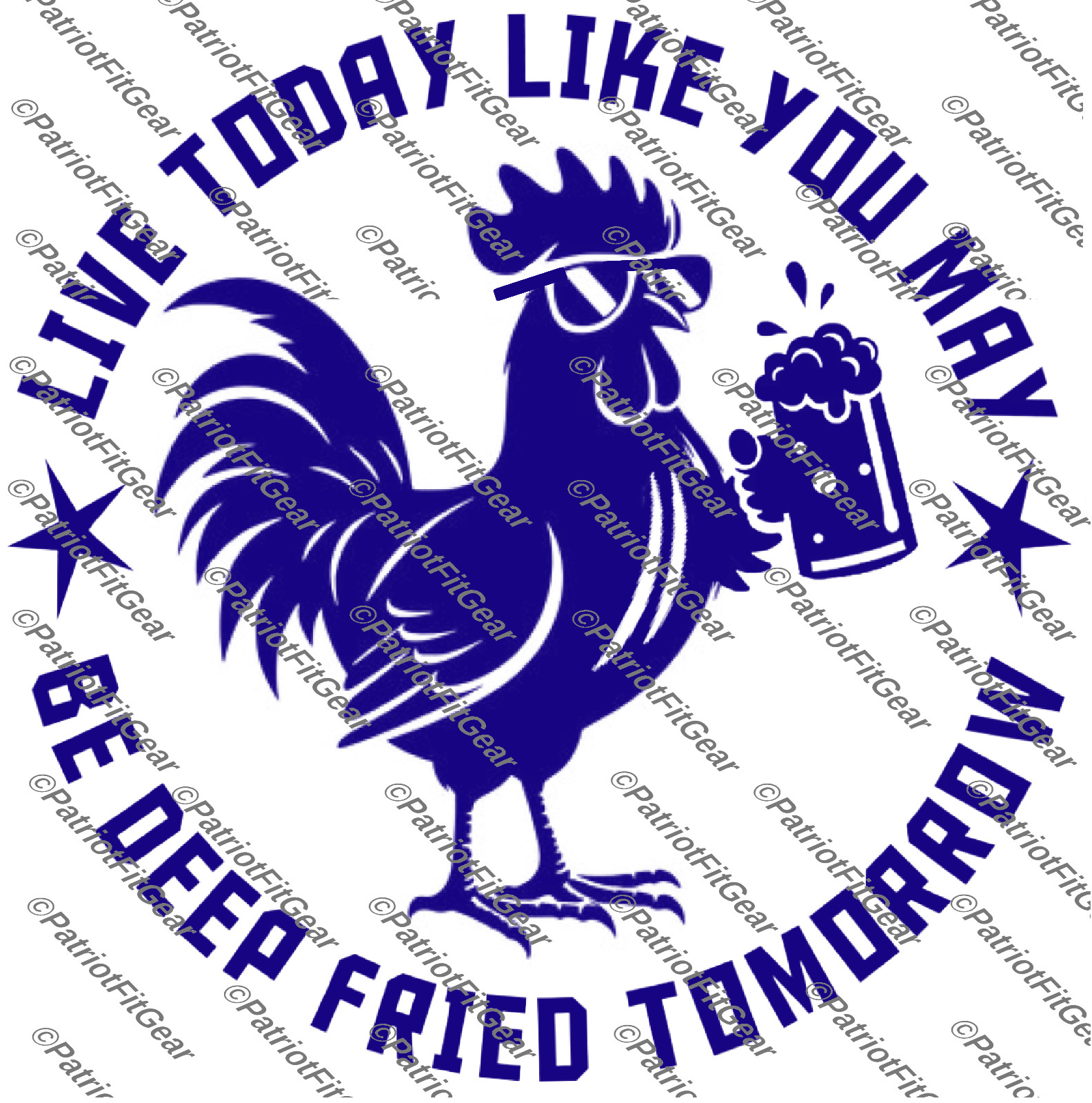 Chicken, Live Today Like,Deep Fried,Hen,Chicks, Fowl, Poultry Farm,Vinyl Decal