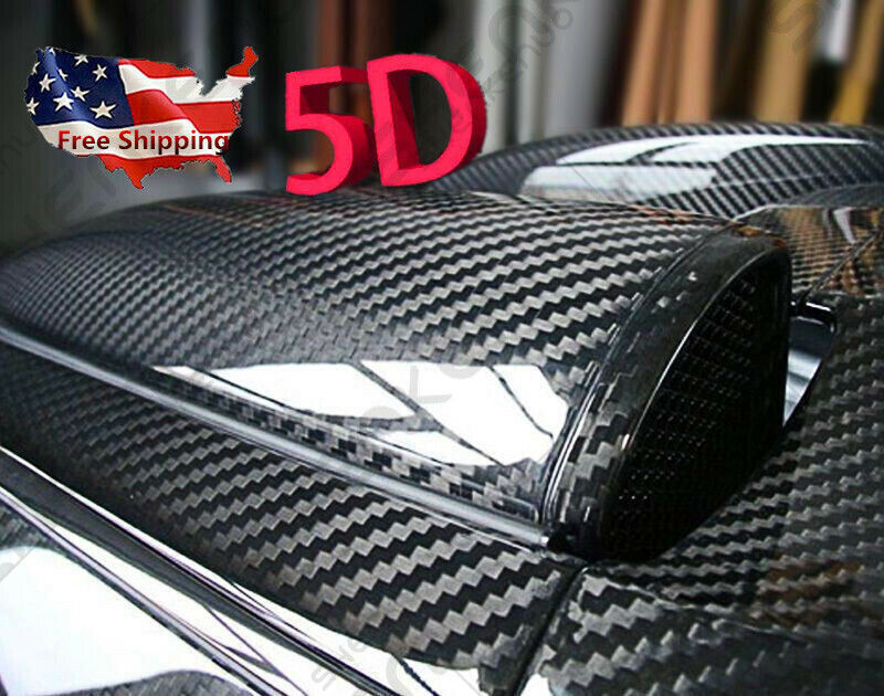 US Waterproof Carbon Fiber Vinyl Car Wrap Sheet Roll Film Sticker Decal Paper