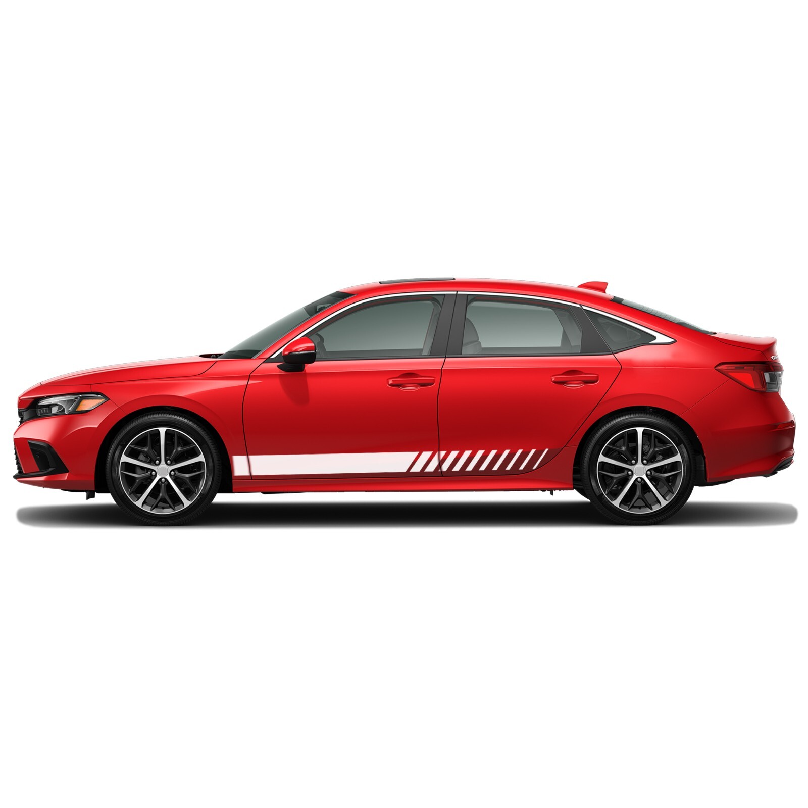 Lower door side stripes graphics stickers decal compatible with Honda Civic