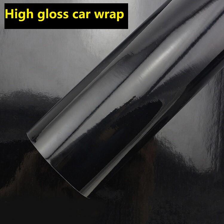 12″ x 60″ Gloss Black Vinyl Wrap Sticker Decal Film for Cars Laptop Bubble Free