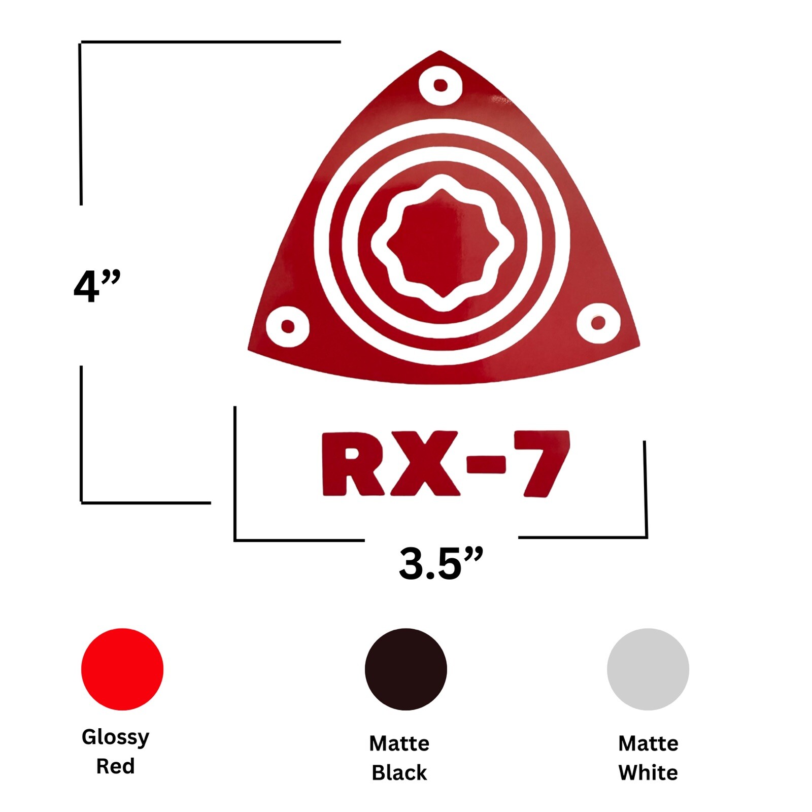Mazda RX-7 3.5X4 Sticker Bumper Decal Vinyl Rotary Engine