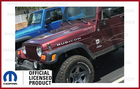 Set of 2: 97 – 06 Jeep Wrangler TJ RUBICON Hood decals stickers Silver Met SJ4T6