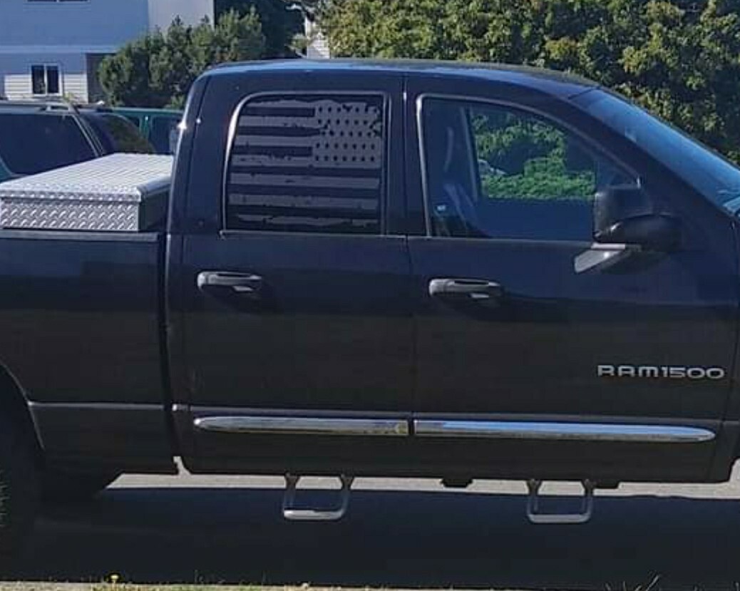 Compatible with Dodge Ram .. Window flag graphic. Sold as a set. Both sides