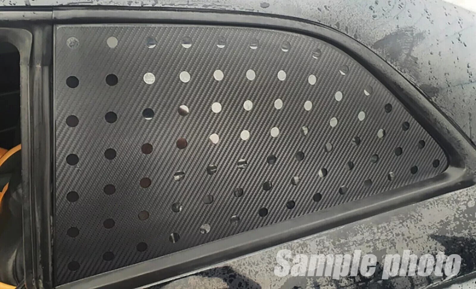 Rear Left Right C Pillar Carbon Black Sticker For 13 17 Hyundai Santa Fe DM