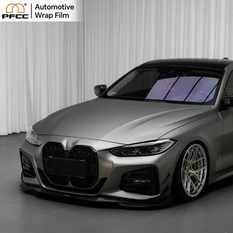 5ft x 50ft PET Car Wrap Vinyl Monza Grey Air Release Bubble Free Full Roll Film