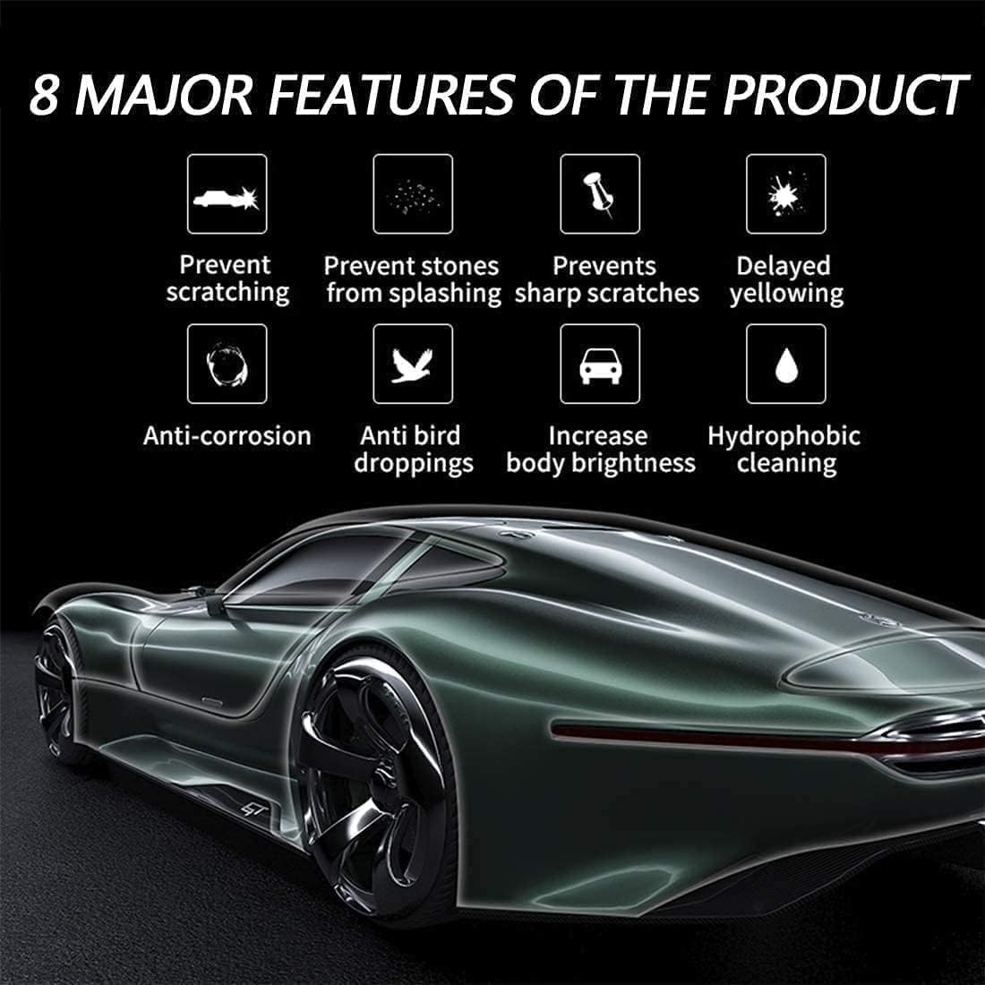 Clear Vinyl Wrap Transparent Protective Self Adhesive Car Wrap Film Vinyl New