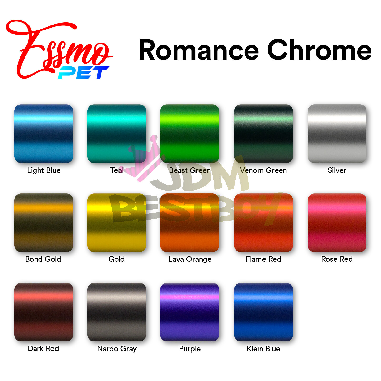 ESSMO PET Romance Chrome Beast Green Auto Car Vehicle Vinyl Wrap Decal Sticker