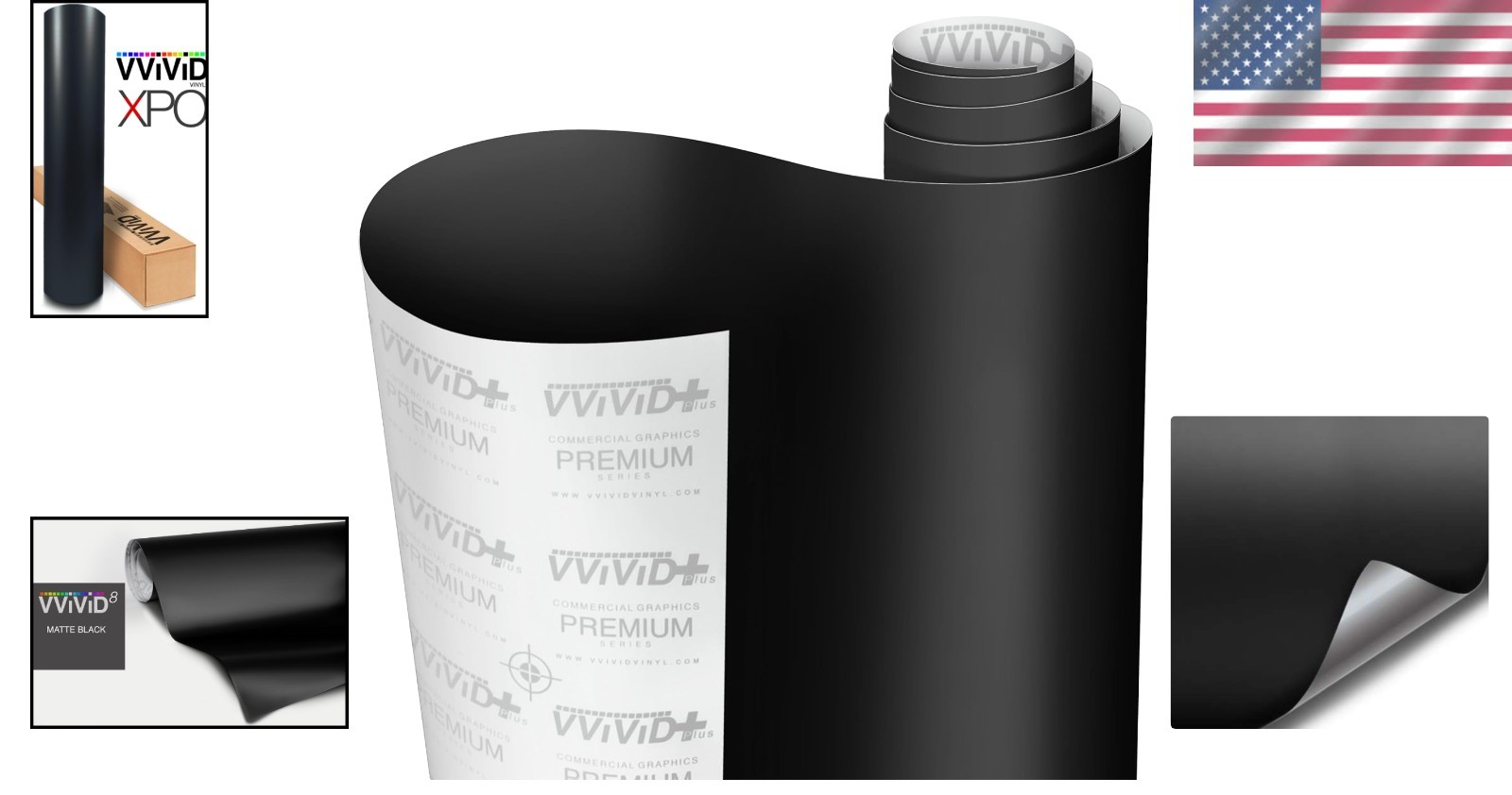 Long-Lasting 2FT x 5FT Matte Black Vinyl Wrap with Air Release Technology