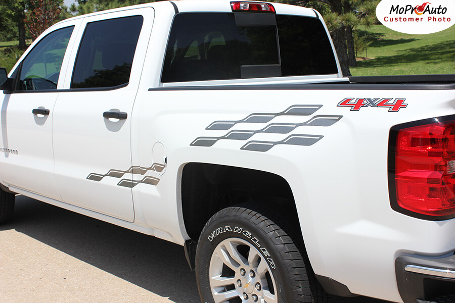 CHAMP 2018 Chevy Silverado 3M Pro Grade Vinyl Side Stripes Decals Graphics FVG