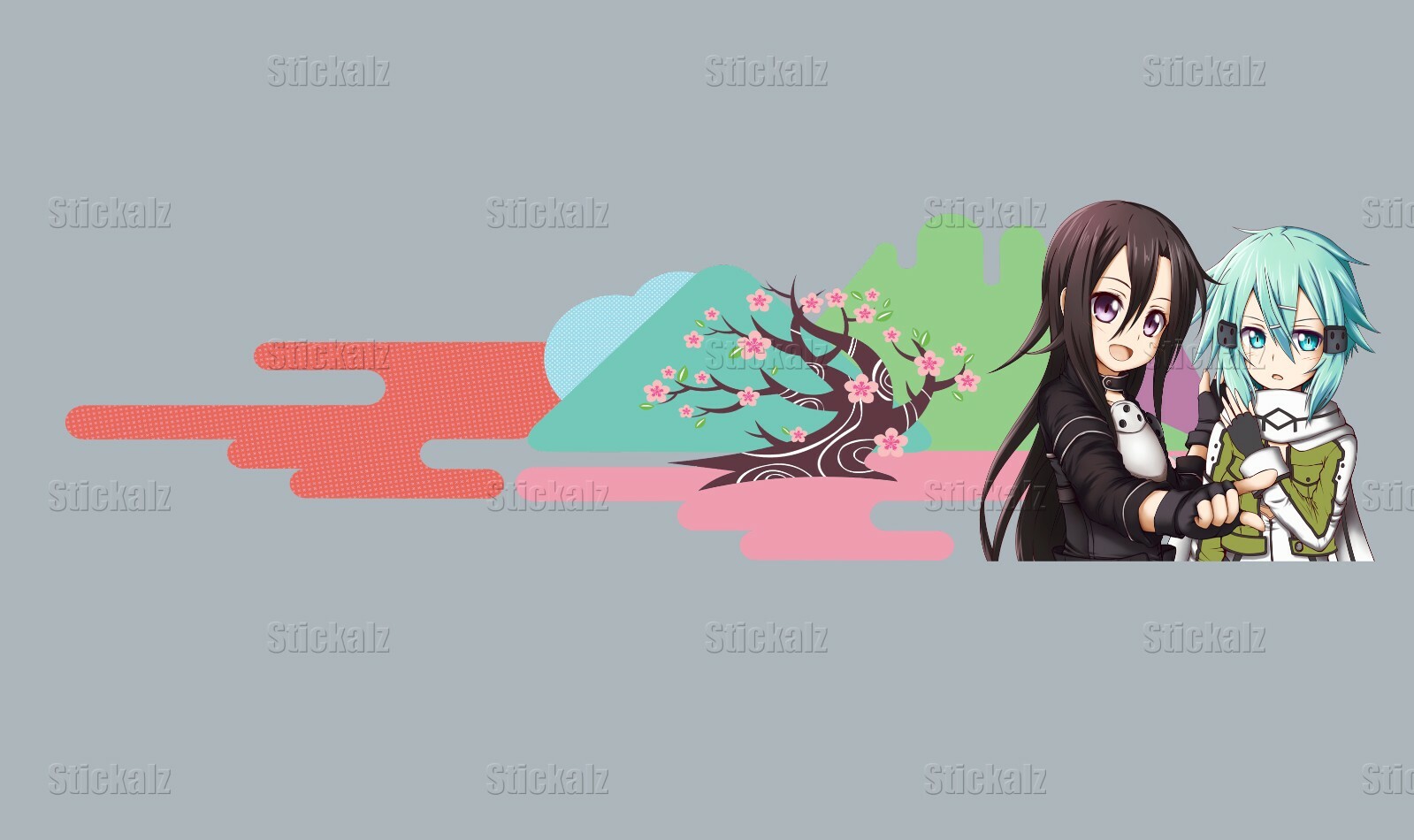 Anime Girls Stickers, Anime Car vinyl decal, One Piece Car Decal, Manga decal