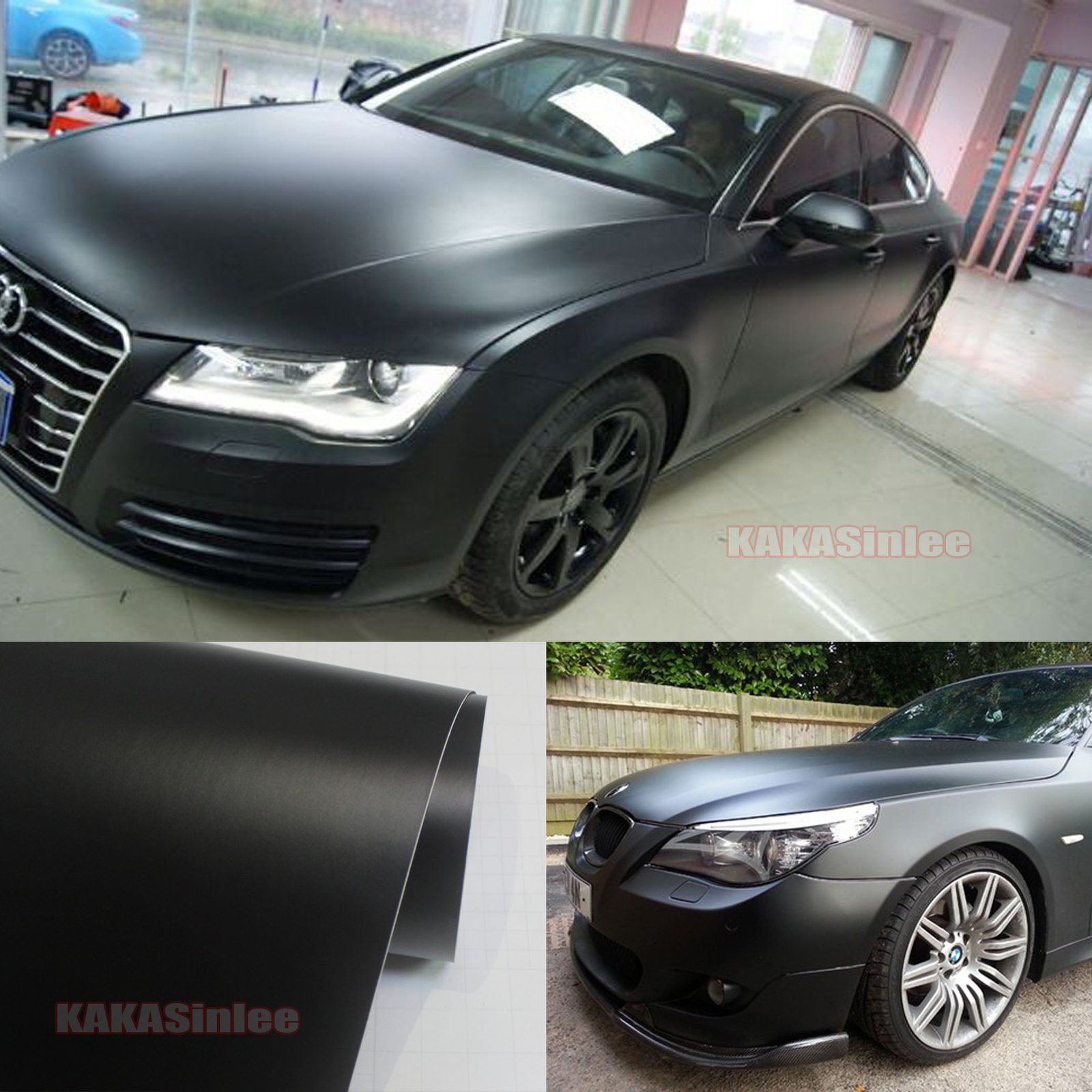Stretchable Entire Car Matte Vinyl Wrap Film Sheet Sticker Decal Air Release CF