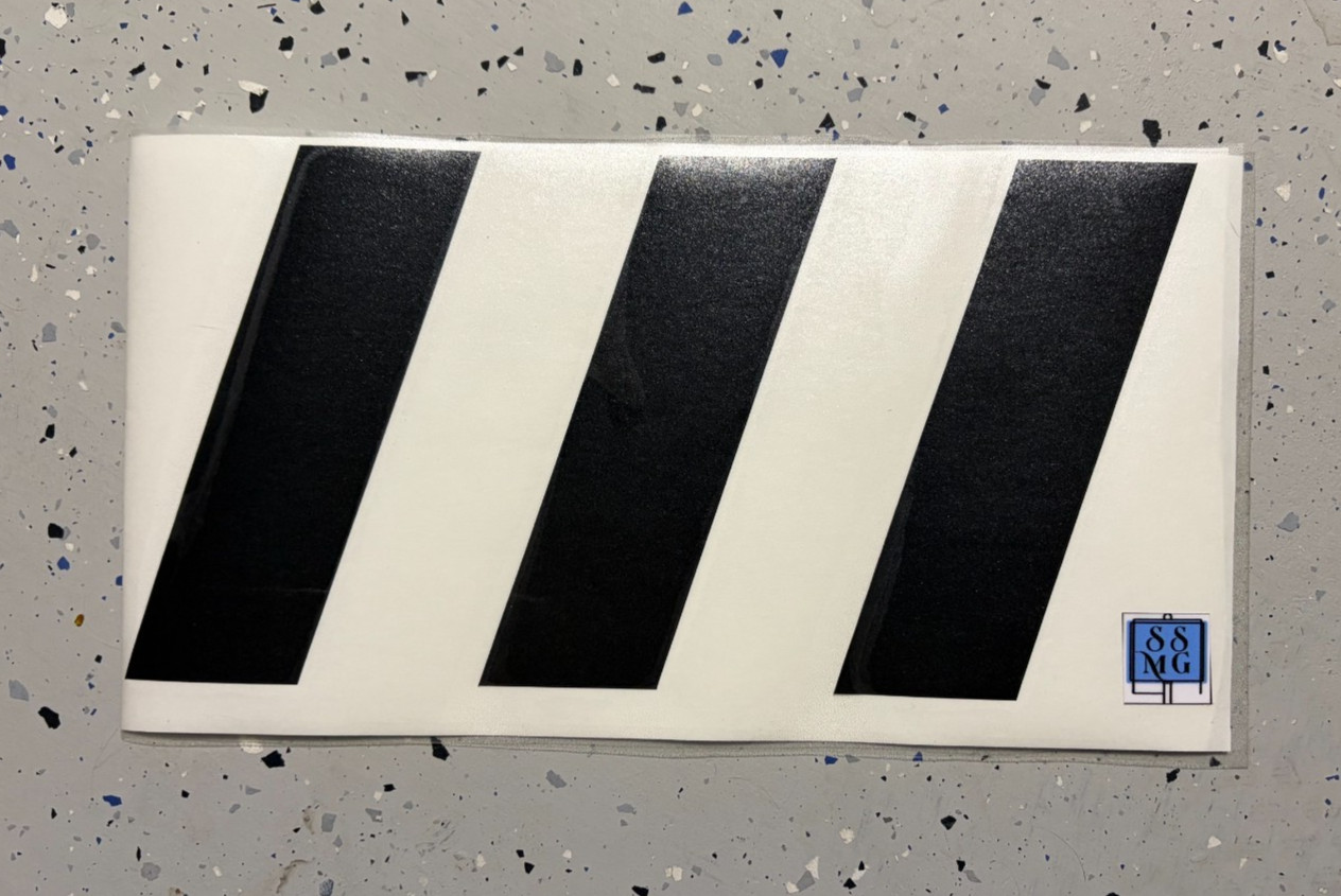 Chevron Reflective Car Decal (1 Left and 1 Right) Various Colors 12″x6″ By SSMG