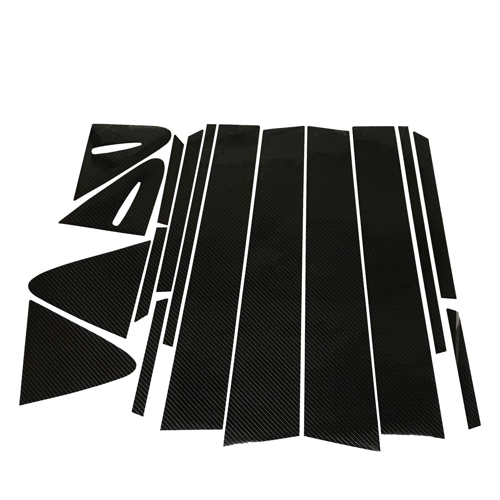 16pcs Door Pillar Post Trim Cover Sticker For Toyota Corolla Sedan 2020-22 BLACK