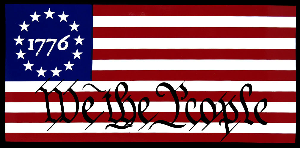 Wholesale Lot of 6 Betsy Ross 1776 We The People Bumper Sticker