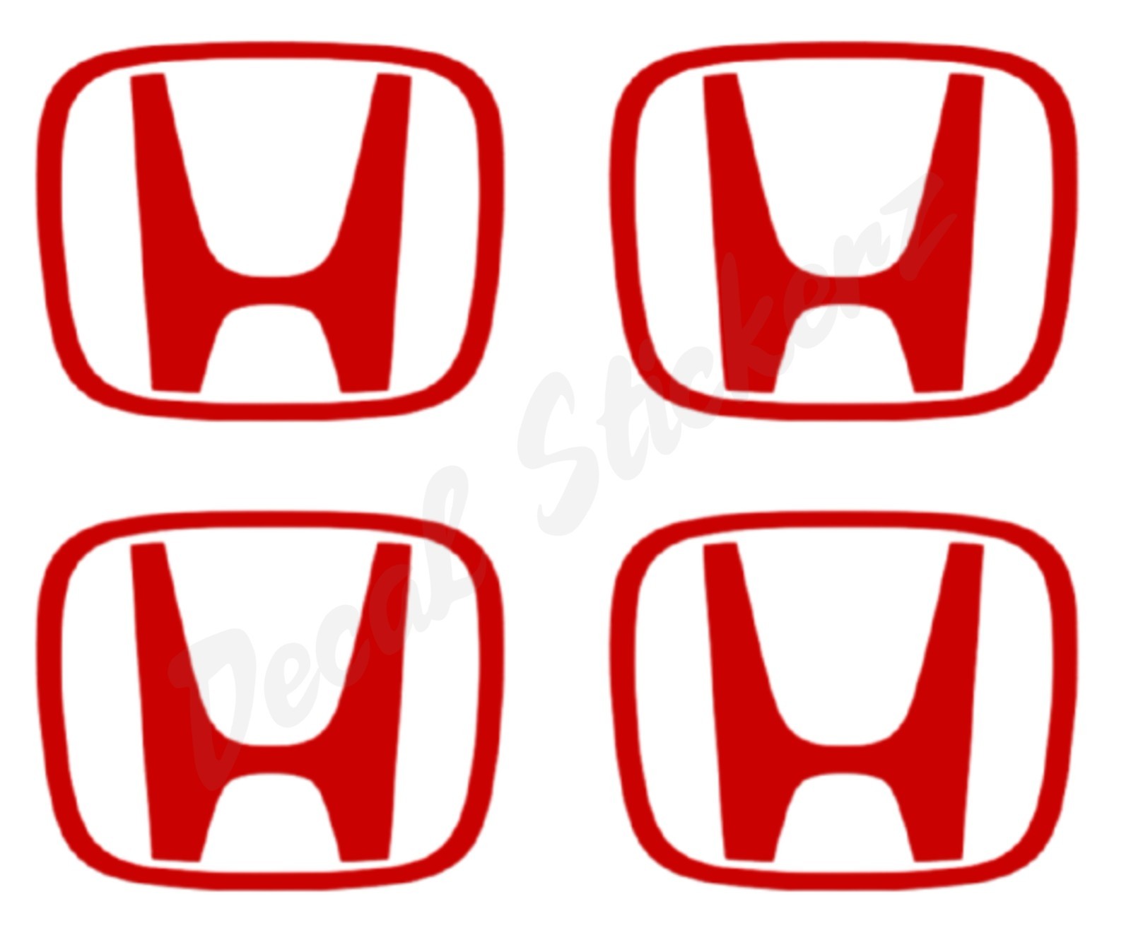 (4) Logo Sticker Wheel Center Caps Decal For Honda CIVIC ACCORD CRV Vtec Si