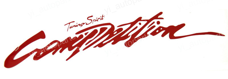 Competition Car Headlight Taillight Eyebrow Decal Sticker Vinyl 13.5″ Body Red