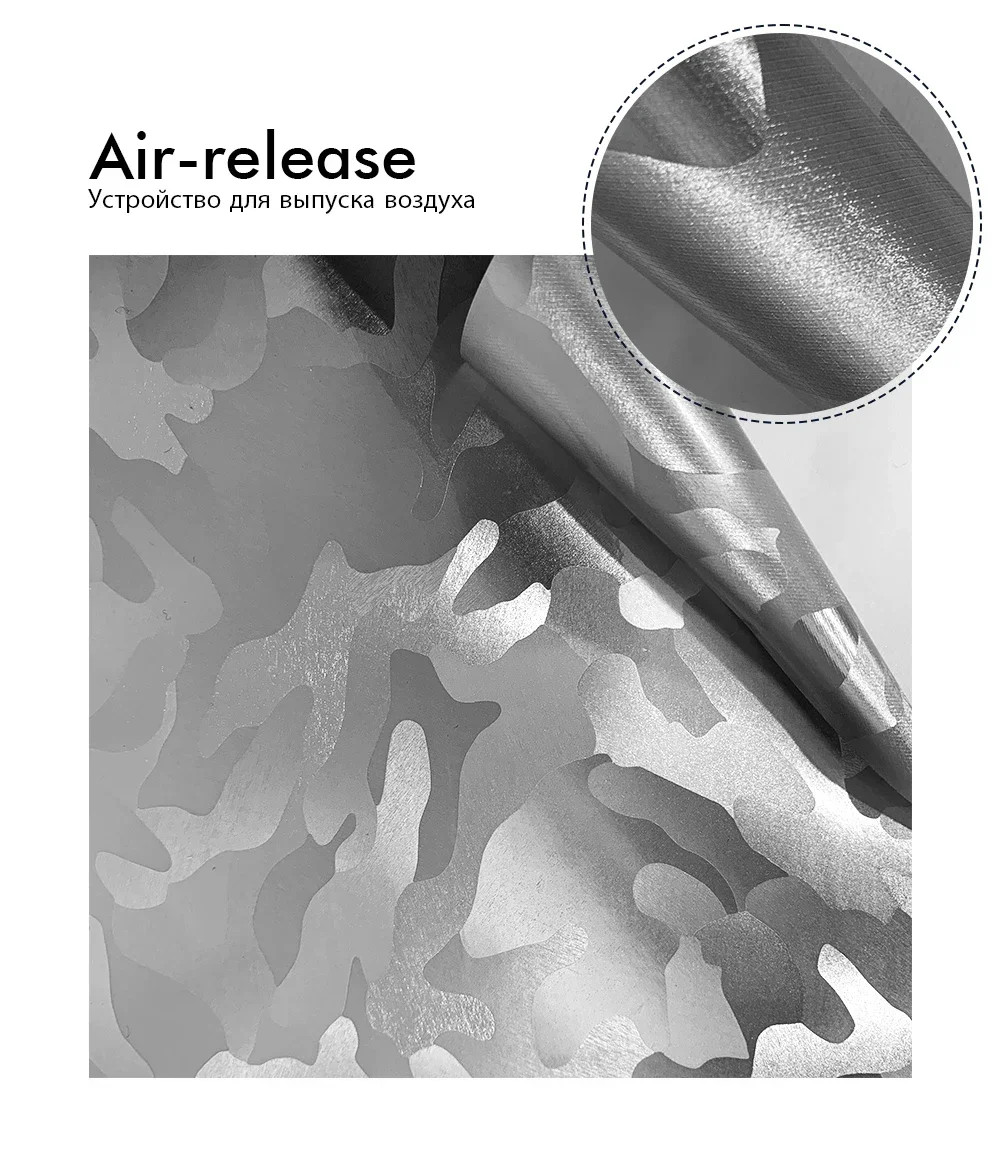 Glossy Silver Grey Vinyl Wrap Film Air Release Car Motorcycle Sticker Sheet