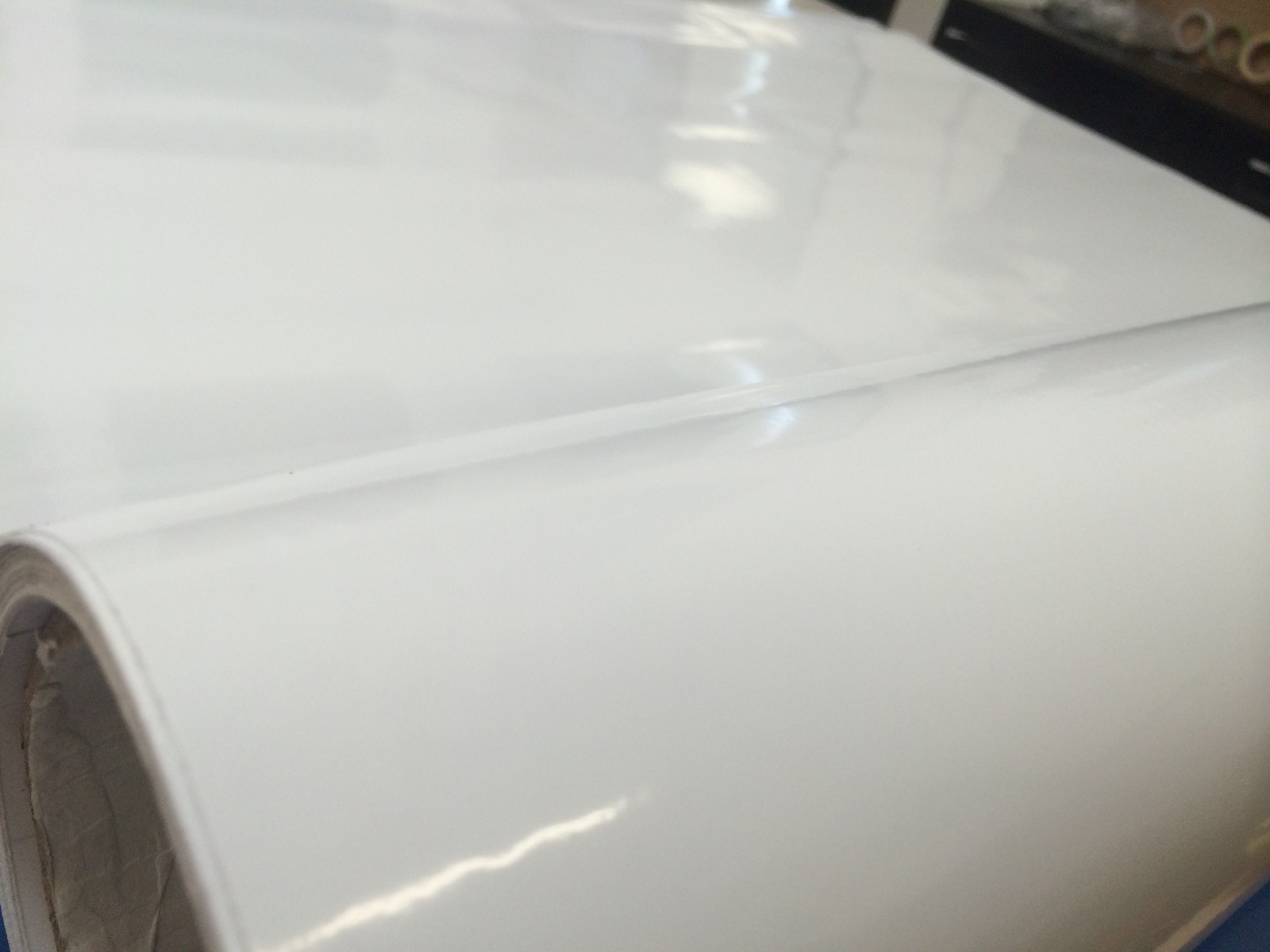 1FT x 5FT Gloss Glossy White Car Vinyl Wrap Bubble Free Decal Sticker Film Roll