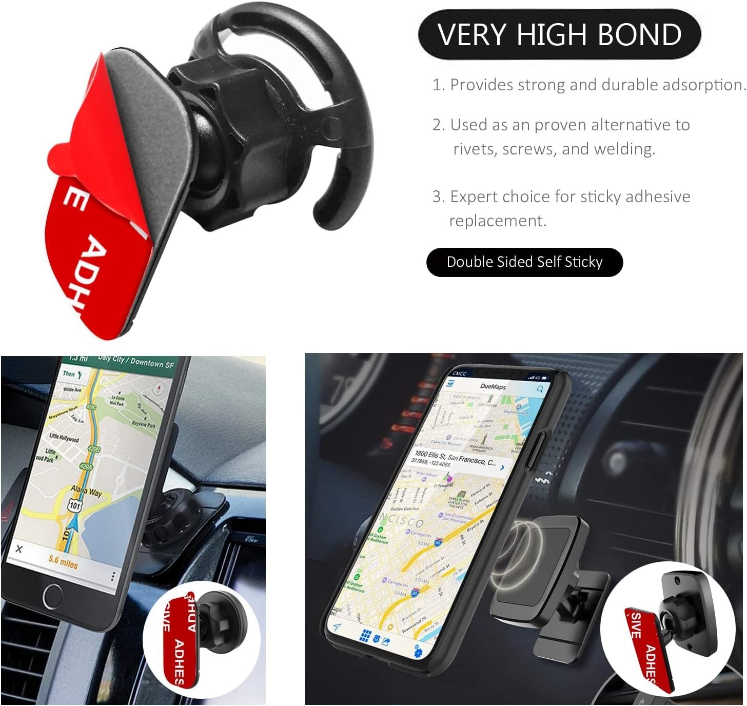 9 PCS Very High Bond Double-Sided Car Adhesive for Secure Dashboard Mounts