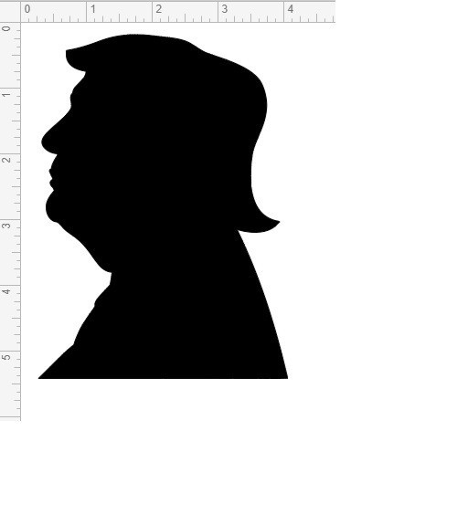 President Trump Silhouette Sticker,45, 47, MAGA. USA 4.5x5in