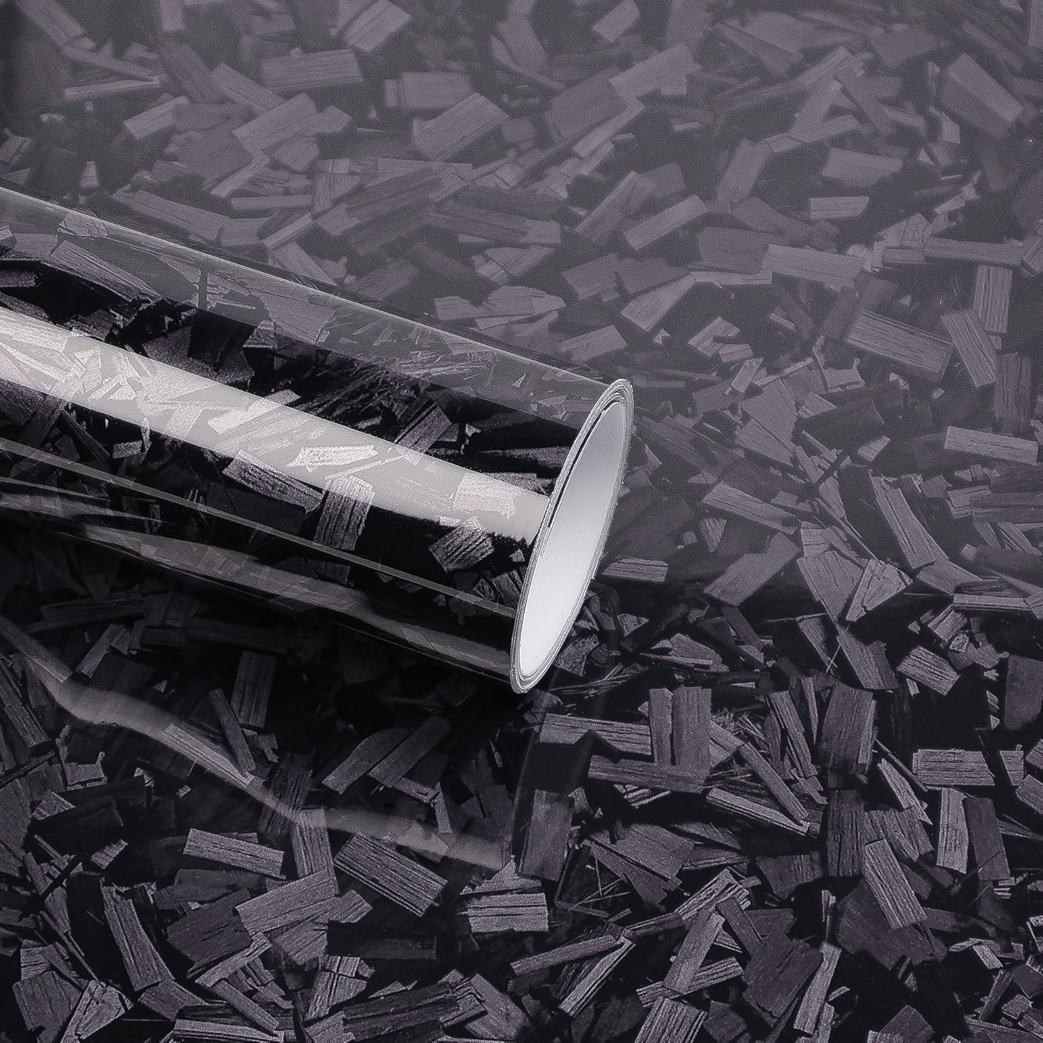 Premium Forged High Gloss Black Carbon Fiber Vinyl Film Wrap Roll Sticker Decal