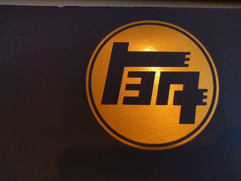 4 pack TEQ Logo Vinyl Decal Sticker Gold Metallic 2″ x 2″ (5cm x 5cm)