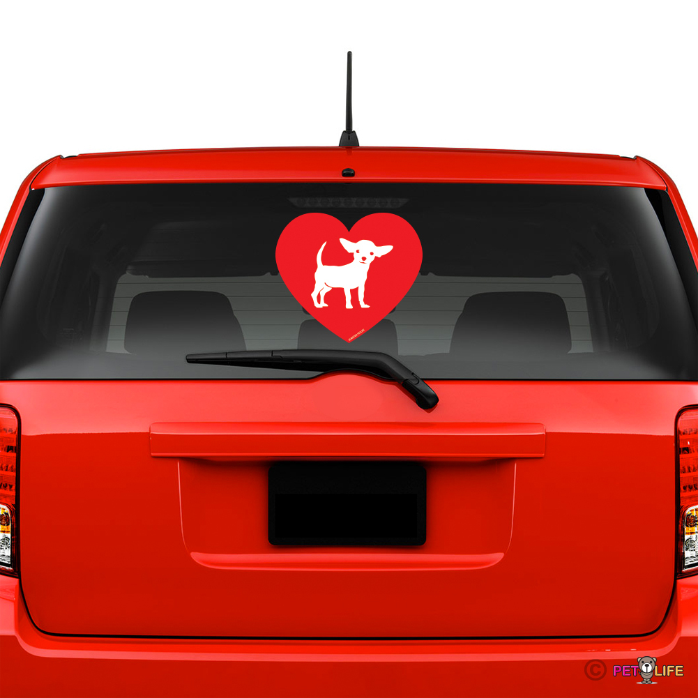Love Chihuahua Windshield Sticker Vinyl Auto Window