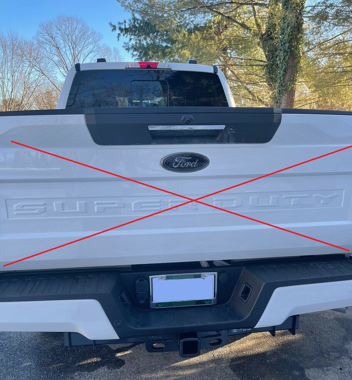RED Tailgate Insert Letter Decal Vinyl for Ford F-250 F-350 Super Duty 2017-2021