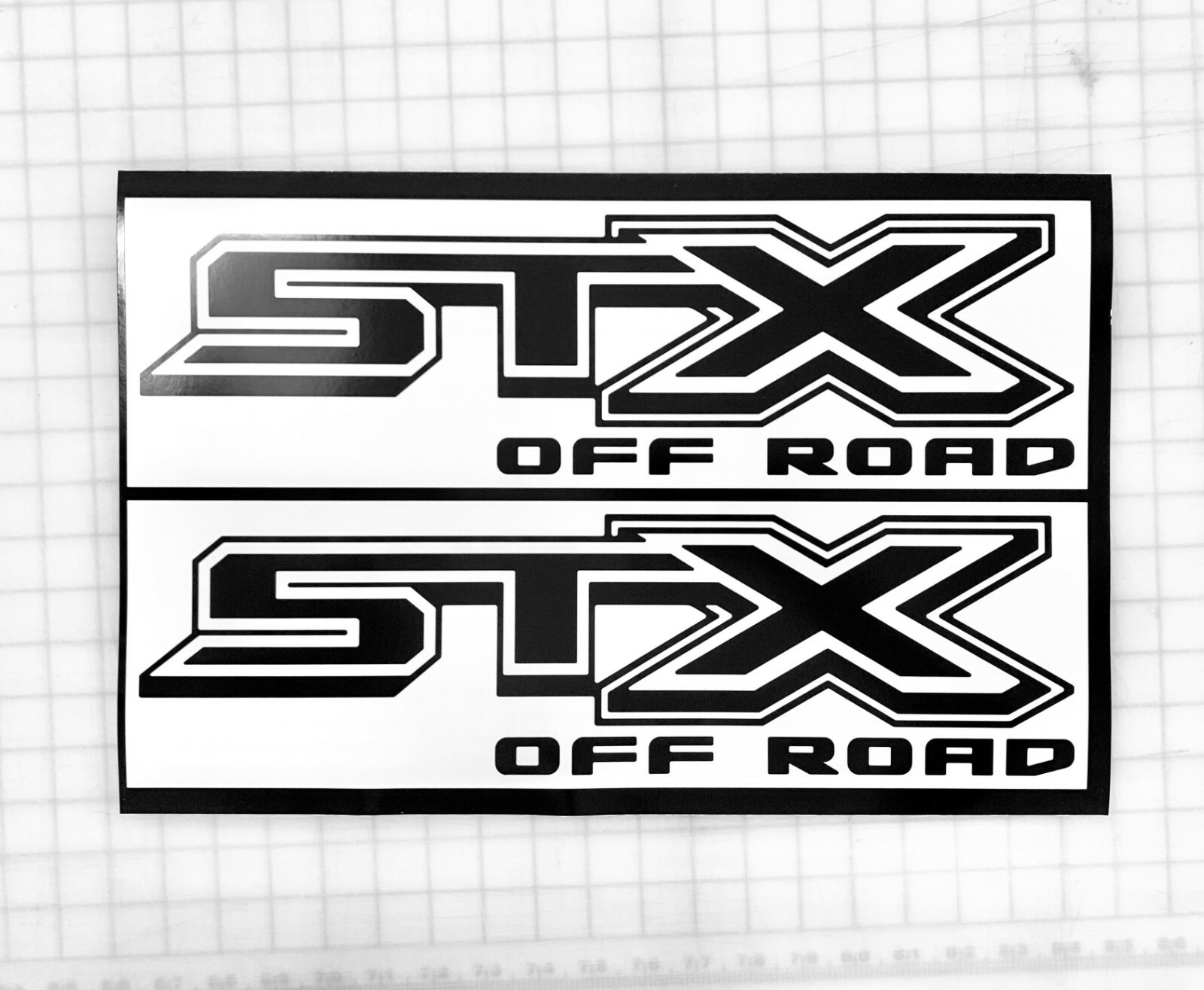 X2: STX off-road die-cut decal Ford F-150 F-250 Super Duty pickup truck
