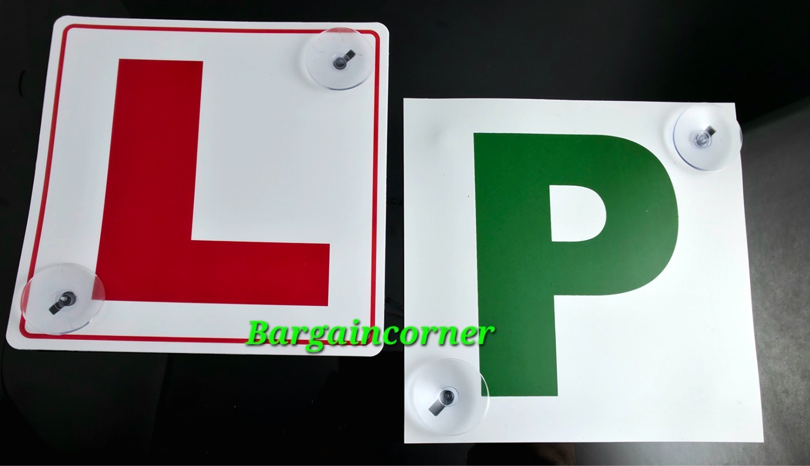 L & P PLATE SIGN New & Pass Driver Sign L Plate Advisory Sign With Suction Cup