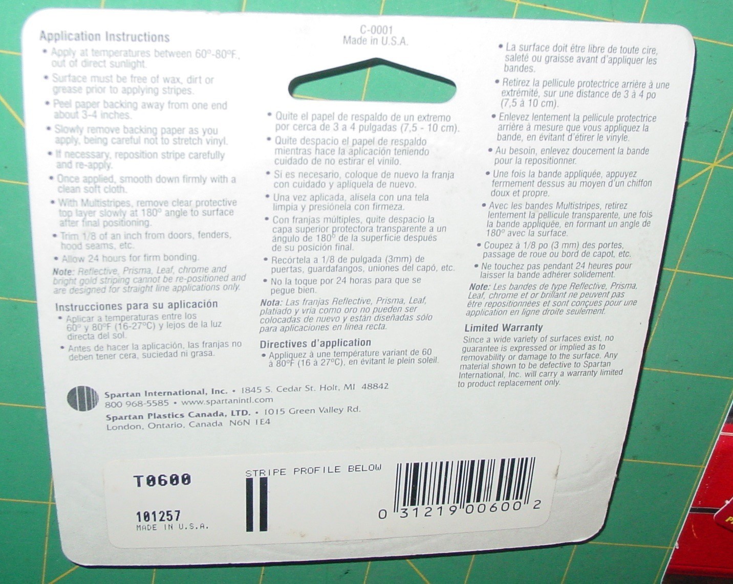 72′ Vinyl Pin Stripe White 3/16″ Multi-Line Car Tape Decal Stickers NOS USA
