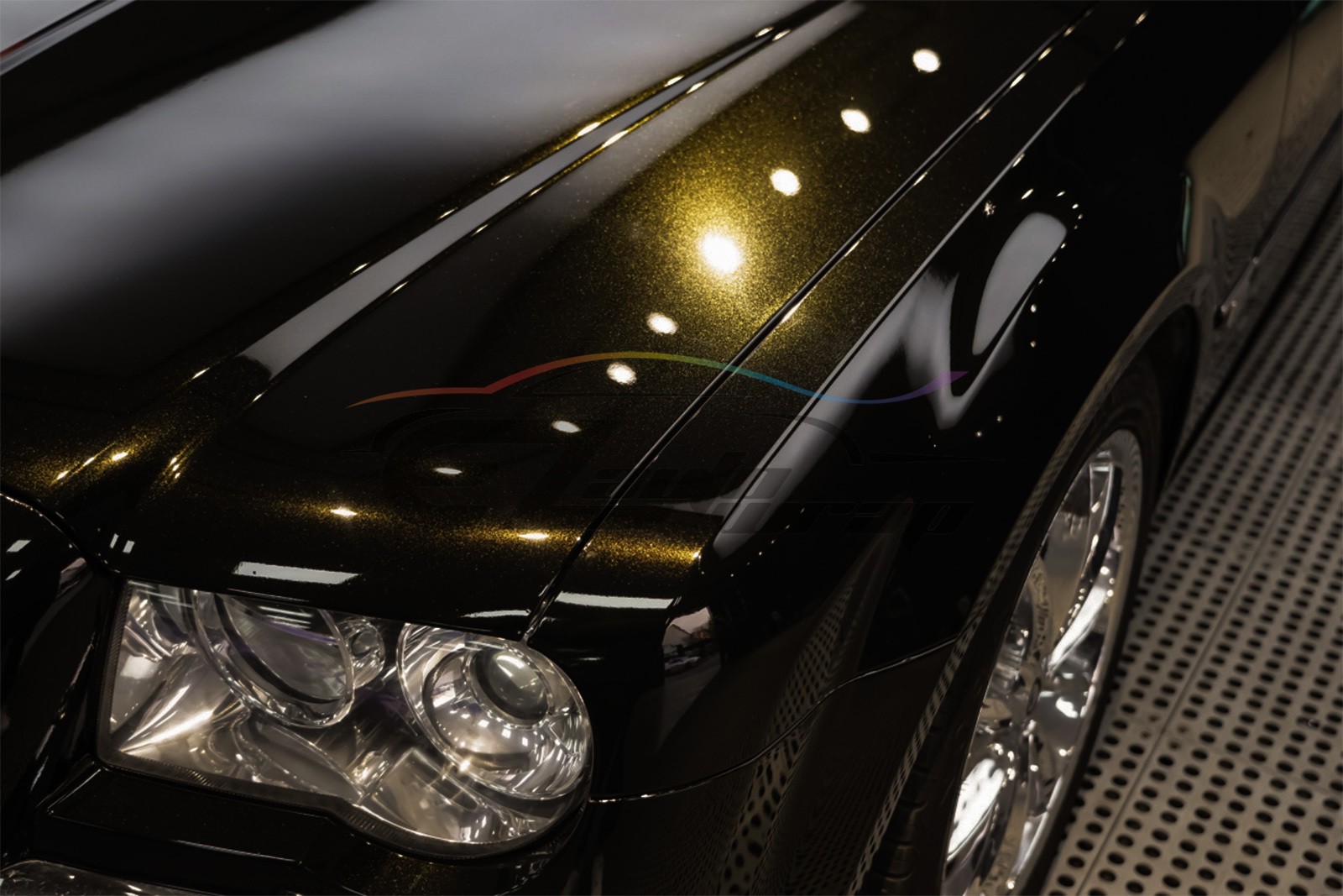 1FTx5FT PPF Paint Protection Film Gloss Black Gold Metallic Scratches Shield