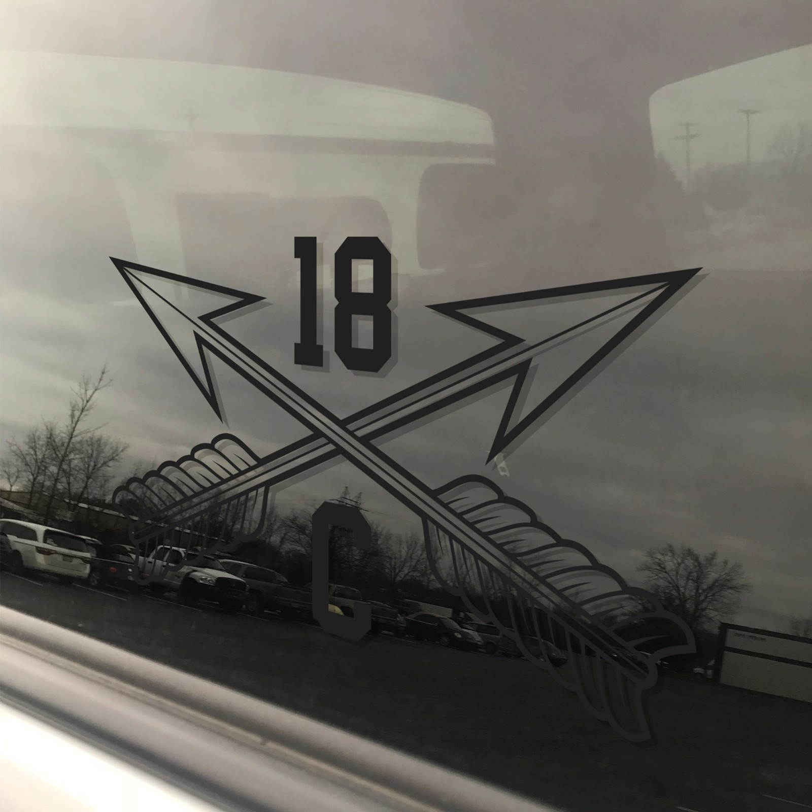 Army MOS 18C Engineer Sergeant SF Crossed Arrows Insignia Decal 3″ x 5.5″