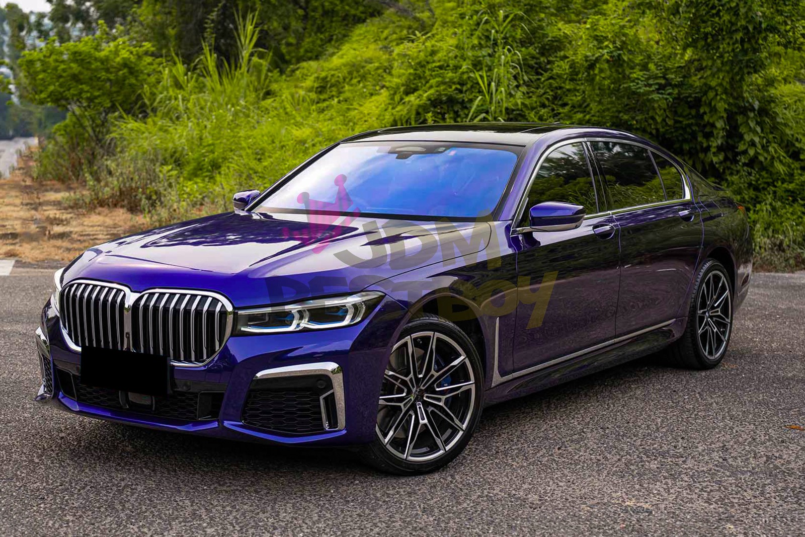 ESSMO PET Super Gloss Metallic Royal Indigo Blue Car Vinyl Wrap Decal Like Paint