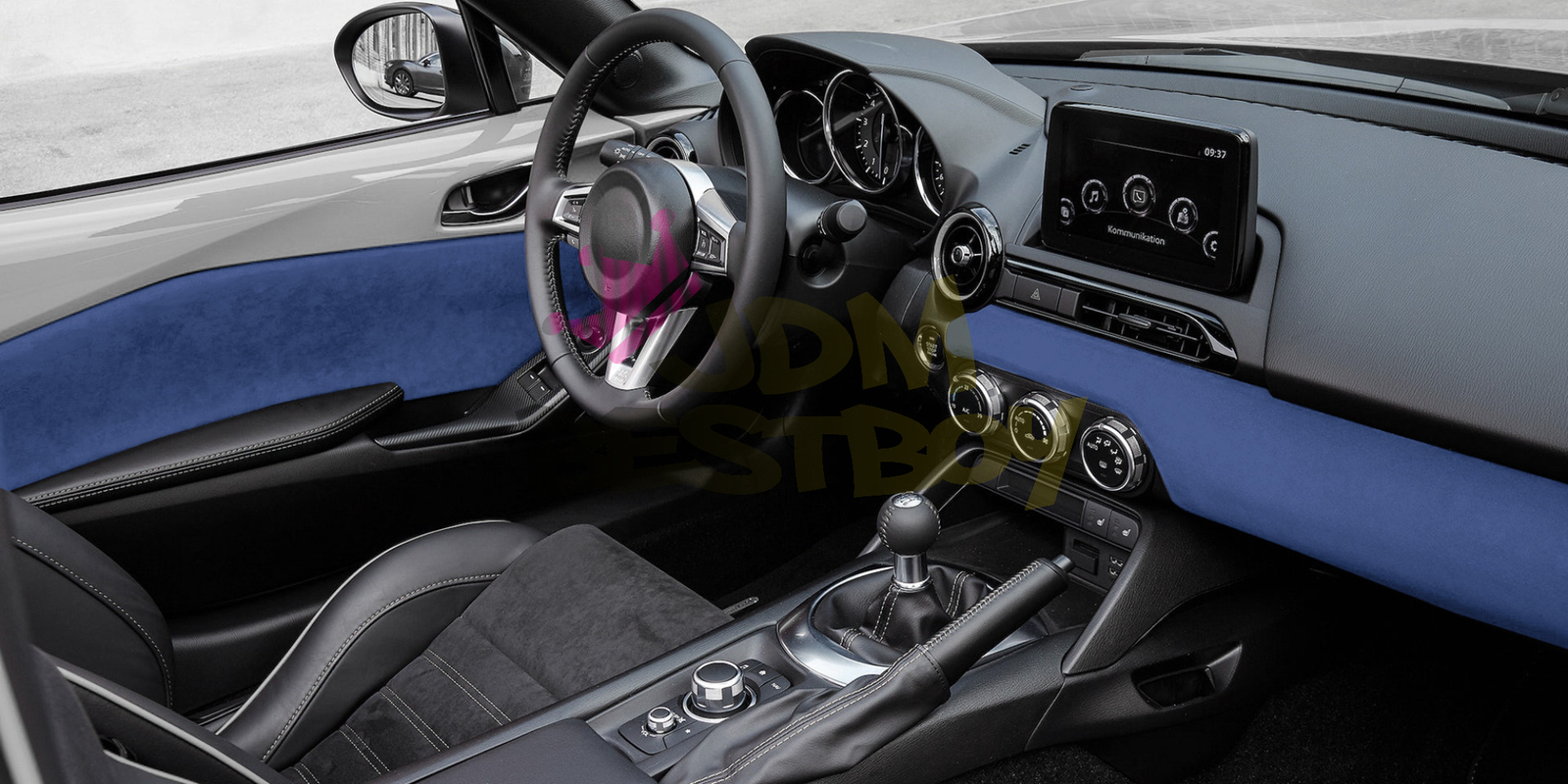 Velvet Stretchable Royal Blue Suede Textured Car Vinyl Wrap Sticker Decal Sheet