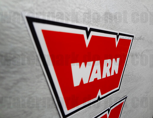 2x Warn stickers decals aufkleber UTV Jeep ATV Pick UP Off Road 4×4 Pick Size