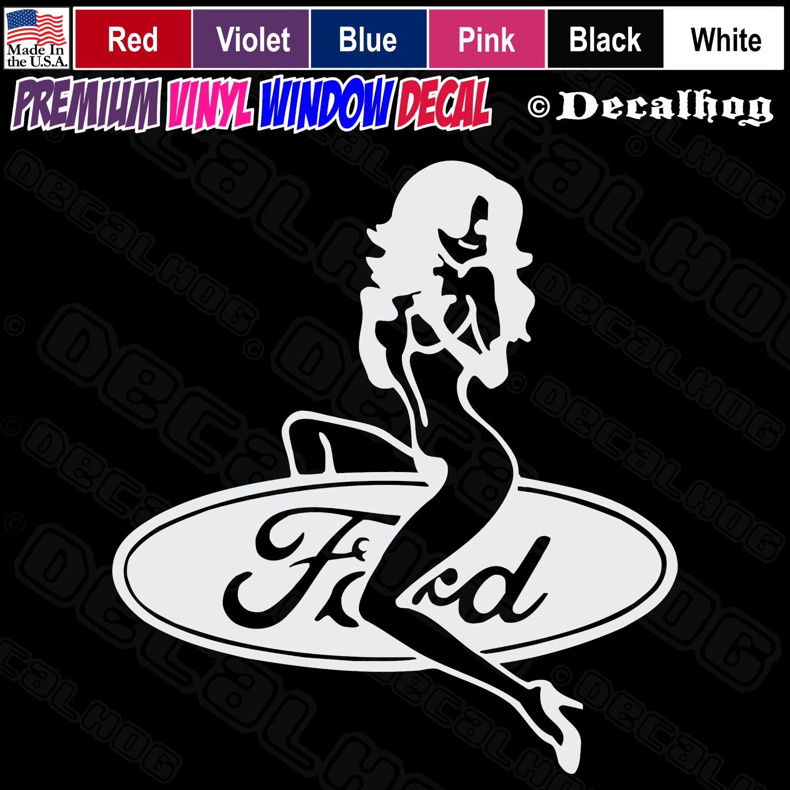 Sexy Ford Hot Nude Girl Woman Model Car Truck Window Wall Vinyl Decal Sticker.