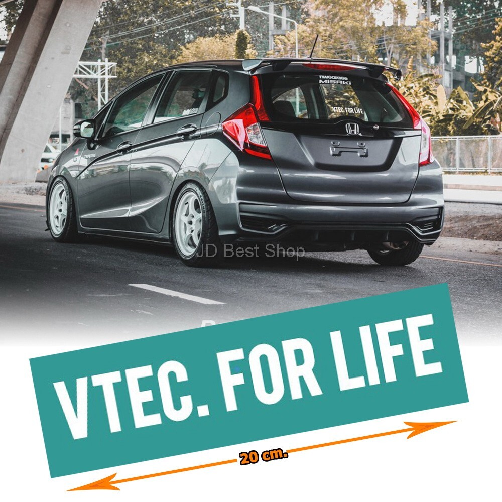 Vinyl Decals Sticker Diecut VTEC FOR LIFE HONDA Civic Fit TYPE R FK8 FK2 FN2 FD2