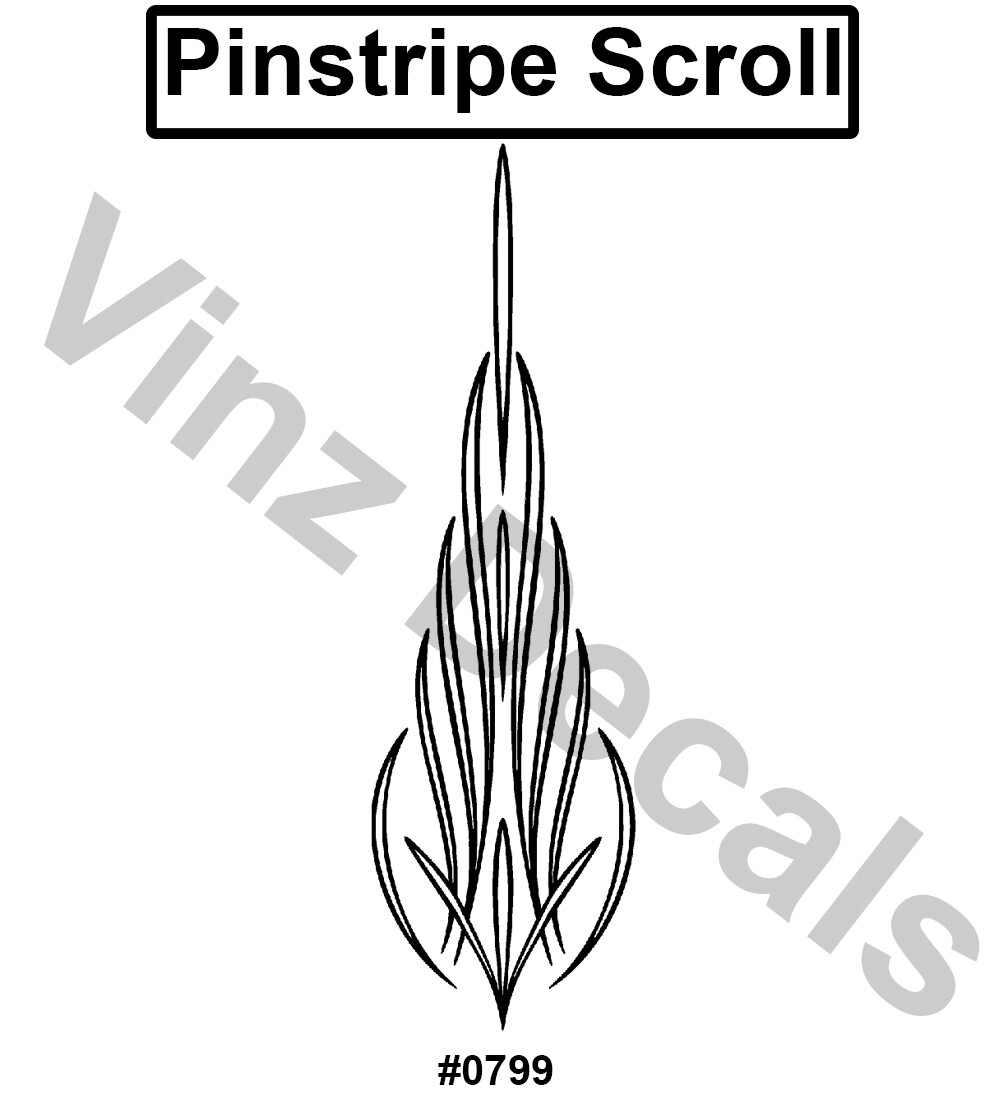 High-Quality Vinyl Pinstripe / Scroll Decal -Many Colors & Sizes- Free Shipping!