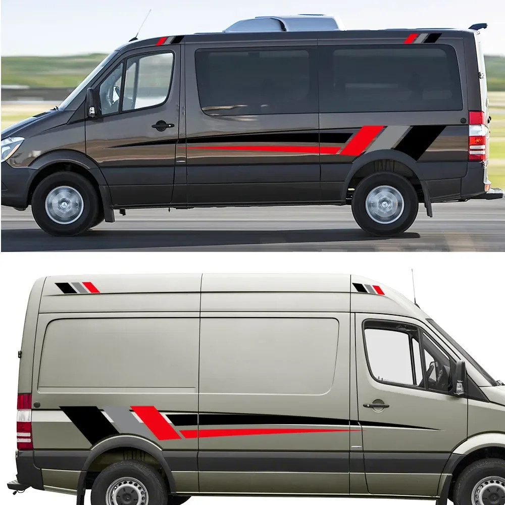 Body Side Stickers Graphics Stripes Universal for Van Motorhome RV Camper Cargo