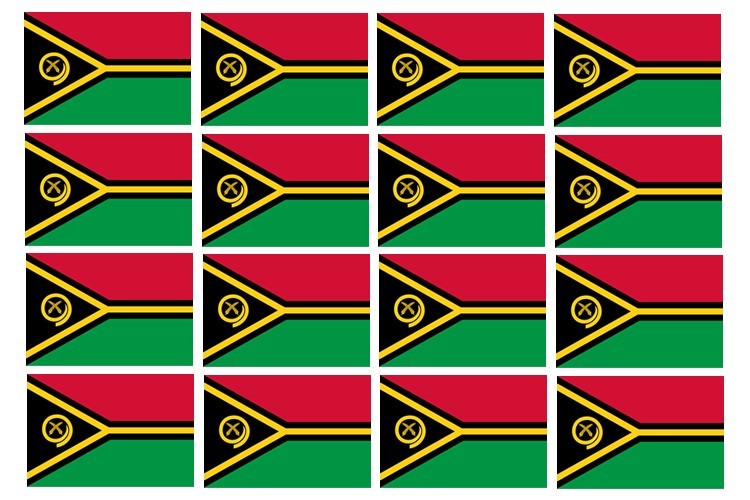 12Pcs Vanuatu World Country Flags Vinyl Sticker Decals – 2″ Each