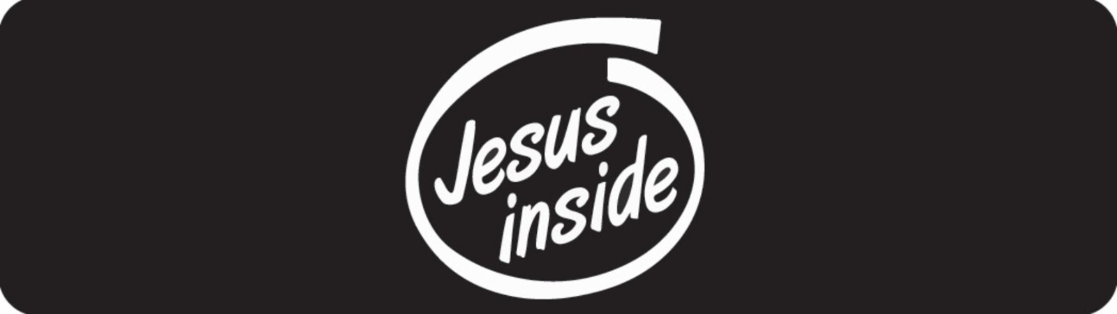 Jesus Inside Motorcycle Helmet Sticker E