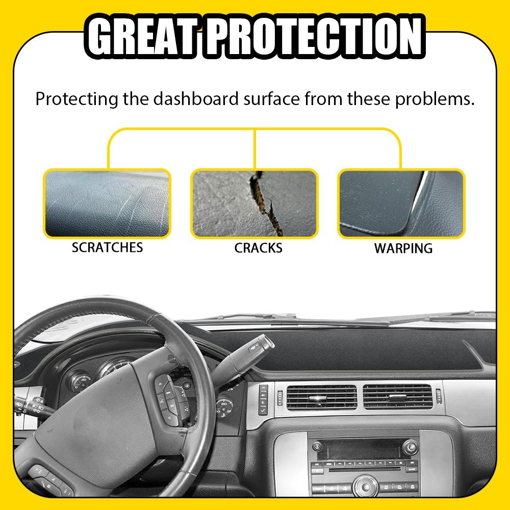 Gray Mat Dash Dashboard Cover for Chevrolet Silverado Tahoe Suburban 07-13 1-5X