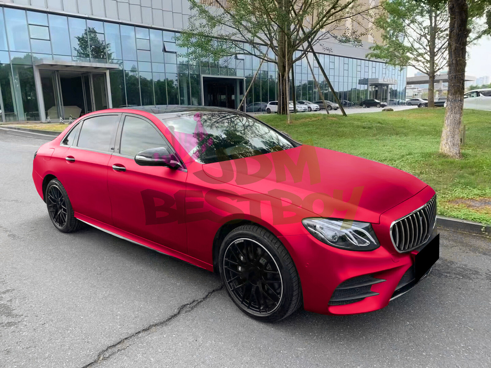 【Satin Chrome】 Pink Matte Metallic Car Vinyl Wrap Sticker Air Release Sheet Film