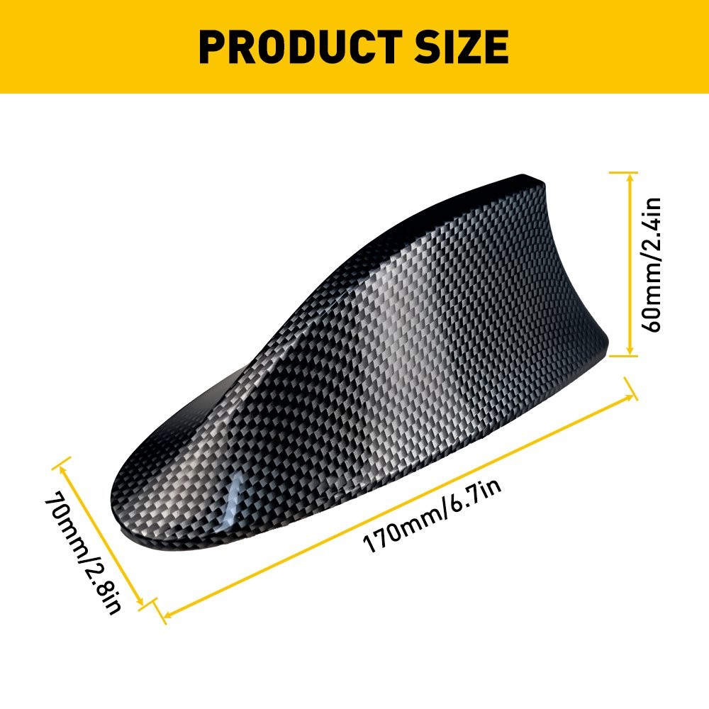 Car Roof AM FM Radio Functional Shark Fin Antenna Aerial Cover Universal E